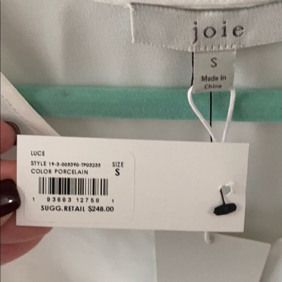 NWT Joie Porcelain Blouse Small - Picture 3 of 4